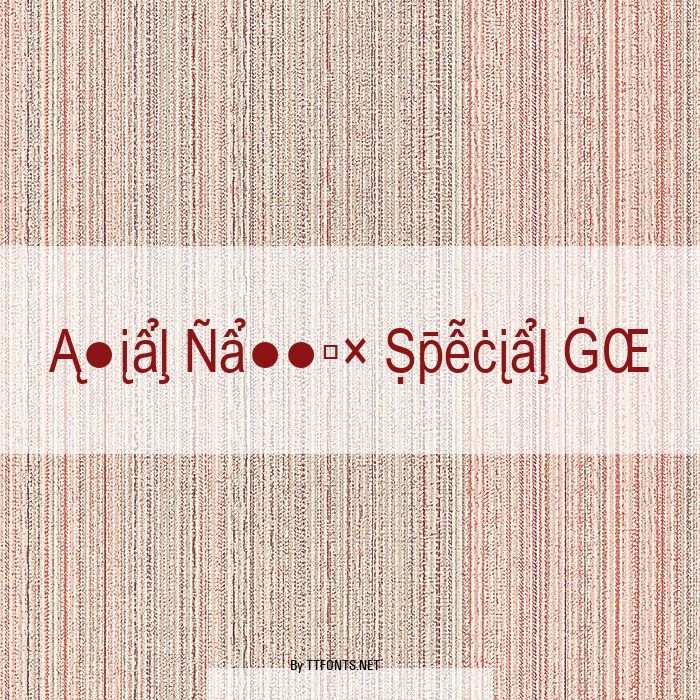 Arial Narrow Special G2 example